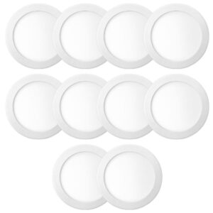 Kit 10 Luminária Painel Plafon Embutir Redondo Led 18w Bivolt Elgin