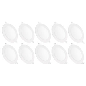 Kit 10 Luminária Painel Plafon Led Embutir Redondo 12w Bivolt — Decoração