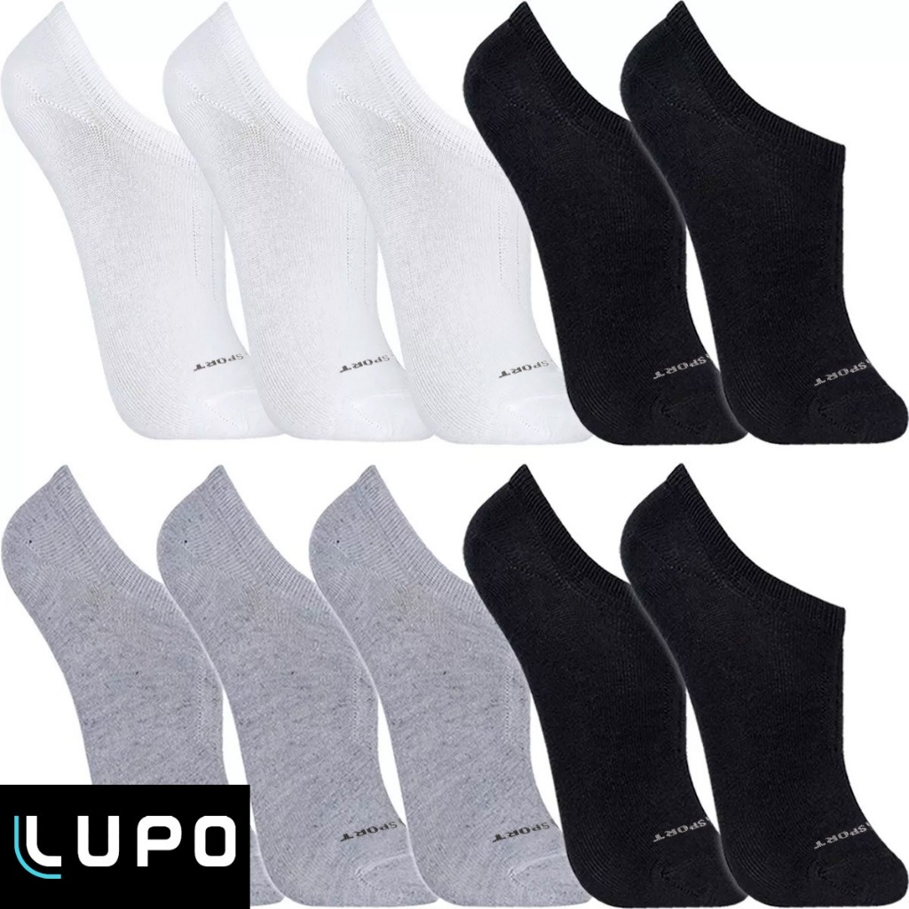 Kit 10 Pares Meias Lupo Original Sapatilha Cano Curto Algodão — Esporte e Lazer