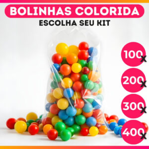 Kit 100 200 300 400 Bolinhas Coloridas Para Piscina Infantil Bola de