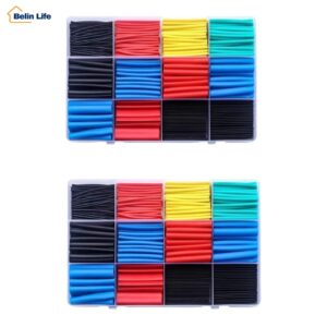Kit 1120 Peças Tubo Termo Retrátil Espaguete Isolante Colorido Para