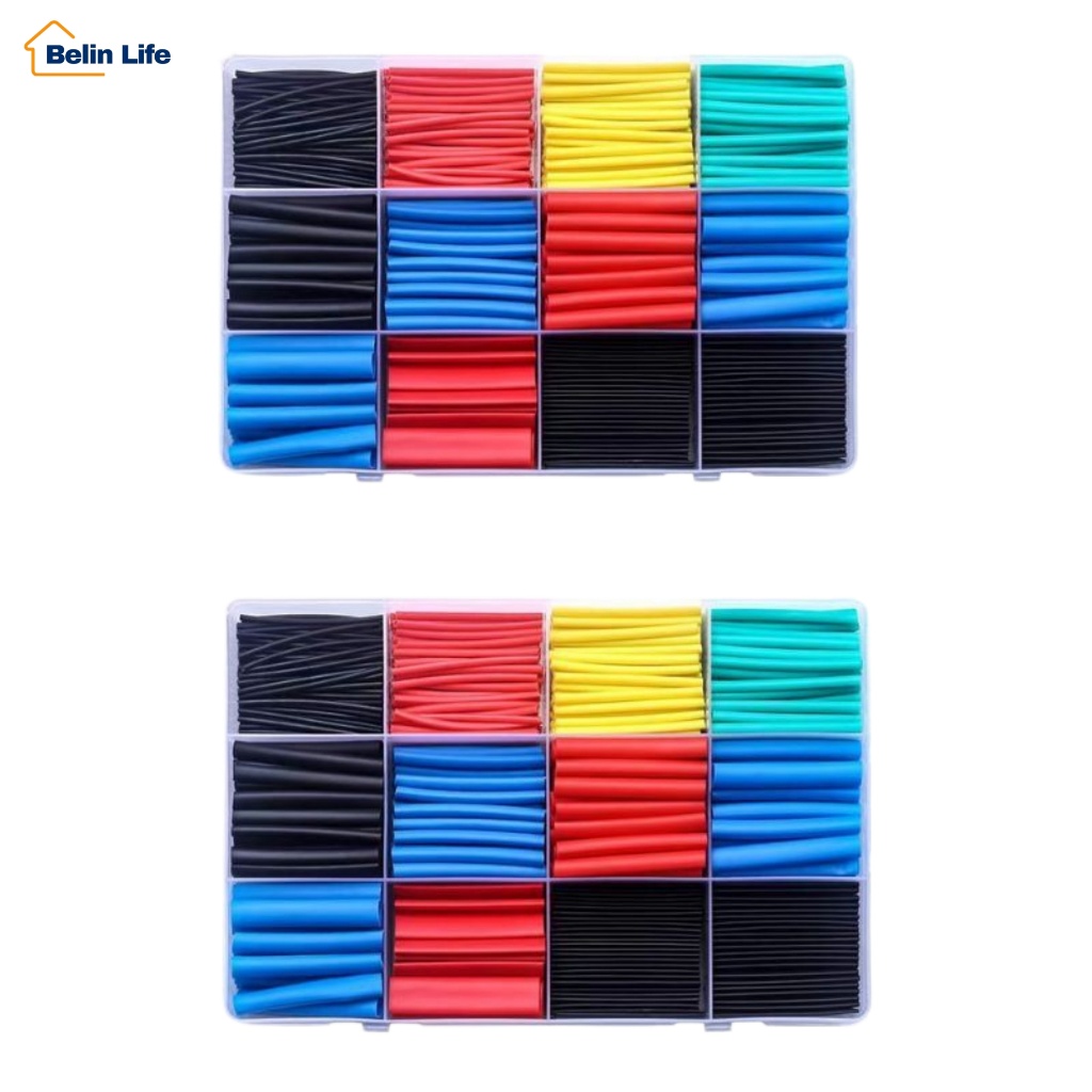 Kit 1120 Peças Tubo Termo Retrátil Espaguete Isolante Colorido Para