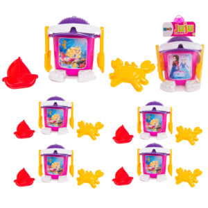 Kit 12 Baldes Brinquedos Praia Princesa No Atacado Cada Balde com 6