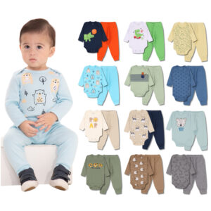 Kit 12 Peças de Roupas para Bebê Menino Kit 6 Body Roupa Infantil Bebê
