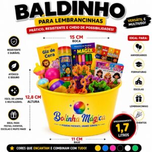 Kit 15 (Baldinho+ Molde+ Massinha +Geleca Slime+Giz Mini)Lembracinha — Brinquedos