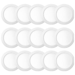 Kit 15 Luminária Painel Plafon Sobrepor Redondo Led 18w Bivolt Elgin