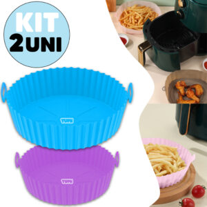 Kit 2 A Melhor Forma Assadeira Para Fritadeira Air Fryer Em Silicone