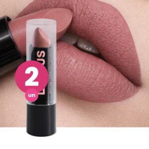 Kit 2 Batom Matte Vegano Dailus 11 Distraida Tom Nude Clássico