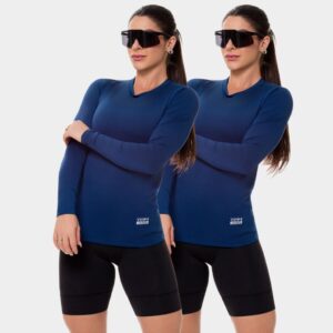 Kit 2 Blusas Camisas Feminina Térmica Proteção Uv Solar Casual