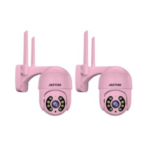 Kit 2 Câmera de Segurança IP A8 Wi-fi Rosa com Áudio Bidirecional