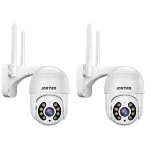 Kit 2 Câmera de Segurança IP Wi-fi Branco Externa Infravermelho Full