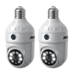 Kit 2 Câmera de Segurança IP Wi-fi Branco Full HD com Lente Dupla e