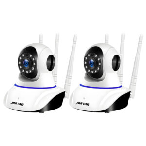 Kit 2 Câmera de Segurança Wi-fi Branco Full HD Interna 360° com 3