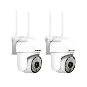 Kit 2 Câmera de Segurança Wi-fi HD Branco com Alarme e Sensor de