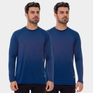 Kit 2 Camisas Manga Longa Proteção Solar Uv Segunda Pele Térmica