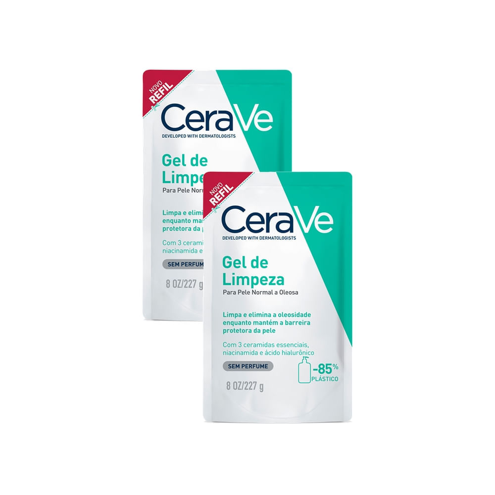 Kit 2 CeraVe Gel de Limpeza Sem Perfume Refil 227g — Perfumes