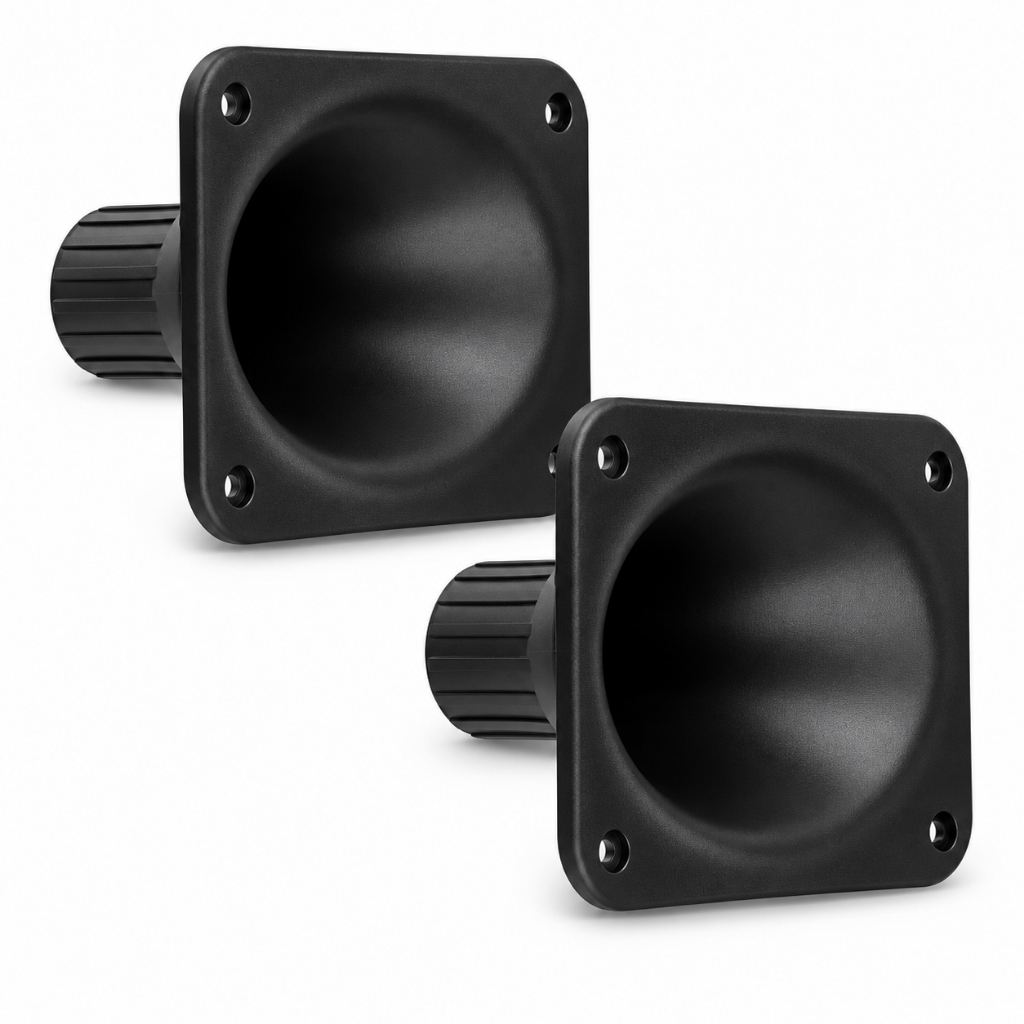 Kit 2 Cones de Corneta LC 05 Retangular Pequeno Preto para Som