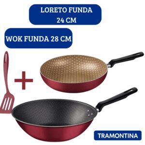 Kit 2 Frigideira Tramontina Antiaderente Tamanhos 24″ 28″ Cozinha