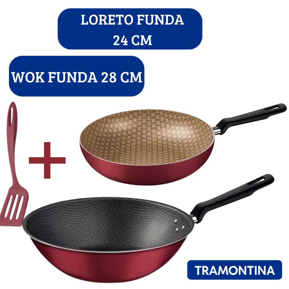 Kit 2 Frigideira Tramontina Antiaderente Tamanhos 24" 28" Cozinha — Cozinha e Utensílios