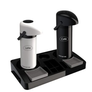 Kit 2 Garrafa Térmica Café leite 1 L Bandeja Organizadora Unitermi