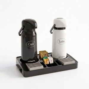 Kit 2 Garrafa Térmica Verona 1,8 L 1 Bandeja Organizadora Servire 2