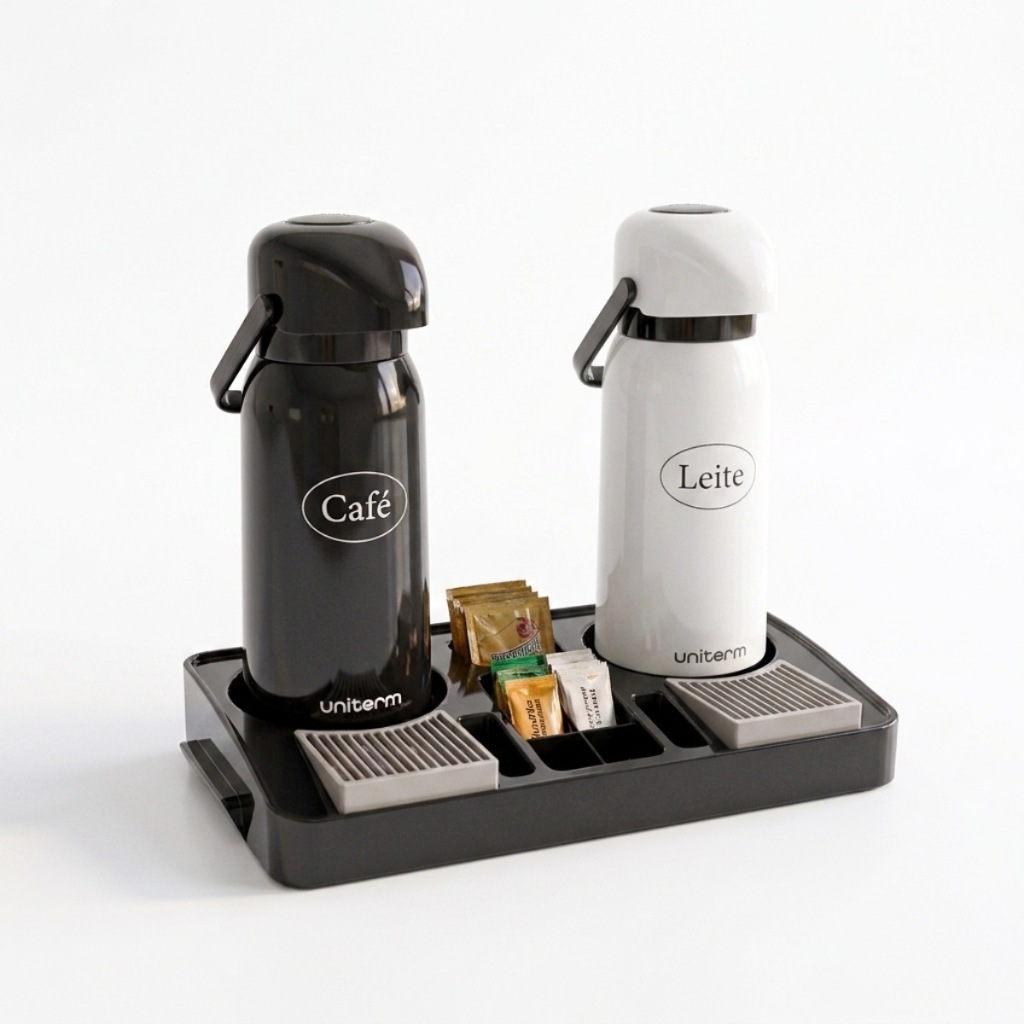 Kit 2 Garrafa Térmica Verona 1,8 L 1 Bandeja Organizadora Servire 2 — Cozinha e Utensílios