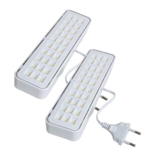 Kit 2 Luminária de Emergência 30 leds Recarregável 110v 220v