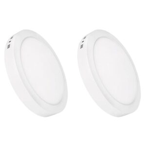 Kit 2 Luminária Painel Plafon Led Sobrepor Redondo 12w Bivolt