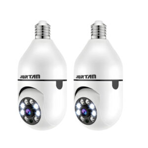 Kit 2 Mini IP Câmera de Segurança Wi-fi Branco com Áudio Bidirecional