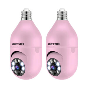 Kit 2 Mini IP Câmera de Segurança Wi-fi Rosa com Áudio Bidirecional