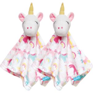 Kit 2 Naninhas Unicórnio Soninho Bebê Pelúcia Macia Antialérgica Buba