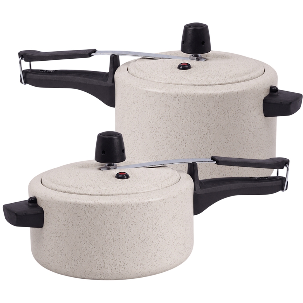 Kit 2 Panelas de Pressão 3 e 4,5L Brinox Cerâmic Life Vapt Vanilla