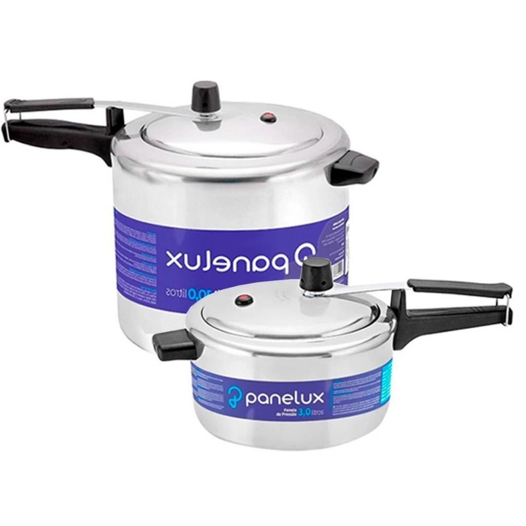 Kit 2 Panelas De Pressão 3,0 e 10 Lt Polida Classic Panelux — Cozinha e Utensílios