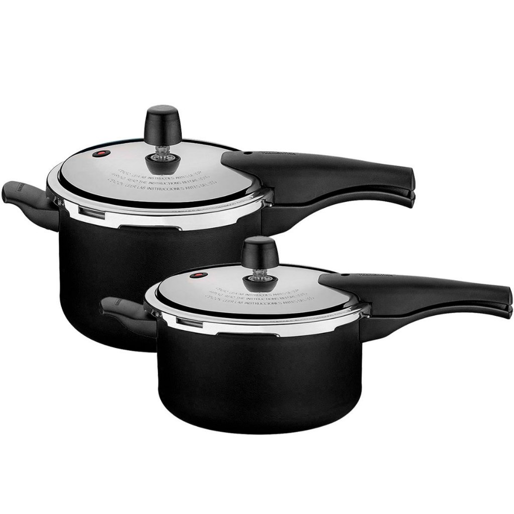 Kit 2 Panelas De Pressão Tramontina Vancouver 3 E 4,5 Litros Preto — Cozinha e Utensílios