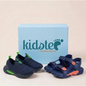 Kit 2 Pares Tênis Infantil Menino Calce Facil Marinho Verde e