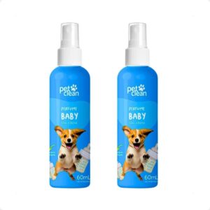Kit 2 Perfume Colônia Pet Baby 60ml Para Cachorro E Gato Pet Clean