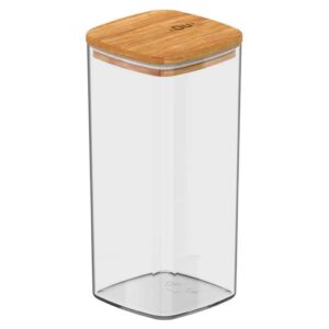 Kit 2 Potes Herméticos Organizador Bambu Natural 340ml Ou