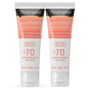 Kit 2 Protetor Solar Facial Neutrogena Sun Fresh Derm Care Fps 70 Sem