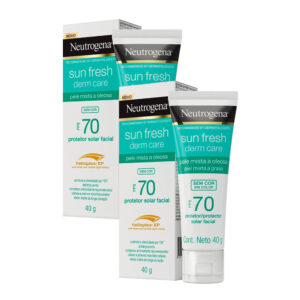 Kit 2 Protetor Solar Facial Neutrogena Sun Fresh Derm Care Fps 70 Sem