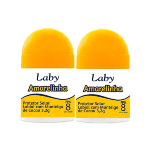 Kit 2 Protetor Solar Labial Laby Fps 8 Manteiga de Cacau com 3,2g