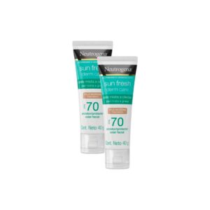 Kit 2 Protetor Solar Neutrogena Sun Fresh Oily Skin Pele Morena Fps 70