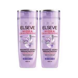 Kit 2 Shampoo Preenchedor L’Oréal Paris Elseve Hidra Hialurônico 400ml