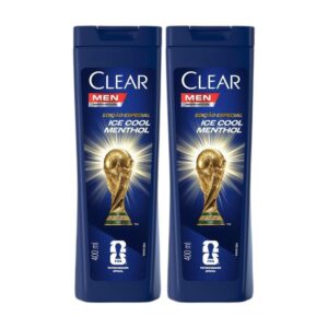 Kit 2 Shampoos Clear Men Anticaspa Ice Cool Menthol 400ml