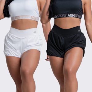 Kit 2 Shorts Academia Fitness Femininos com Short Interno Beach