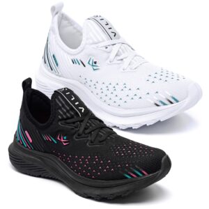 Kit 2 Tênis Feminino Vili Neon Esportivo Caminhada Academia
