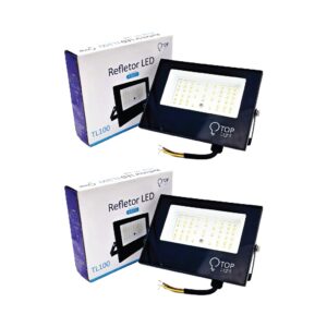 Kit 2 un Refletor 100w Projetor Led Branco Frio Slim Holofote Bivolt