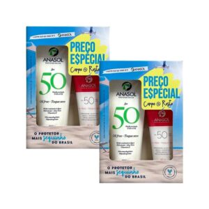 Kit 2 und Kit Anasol Protetor Solar Fps 50 Facial 60g Fps 50 Corpo