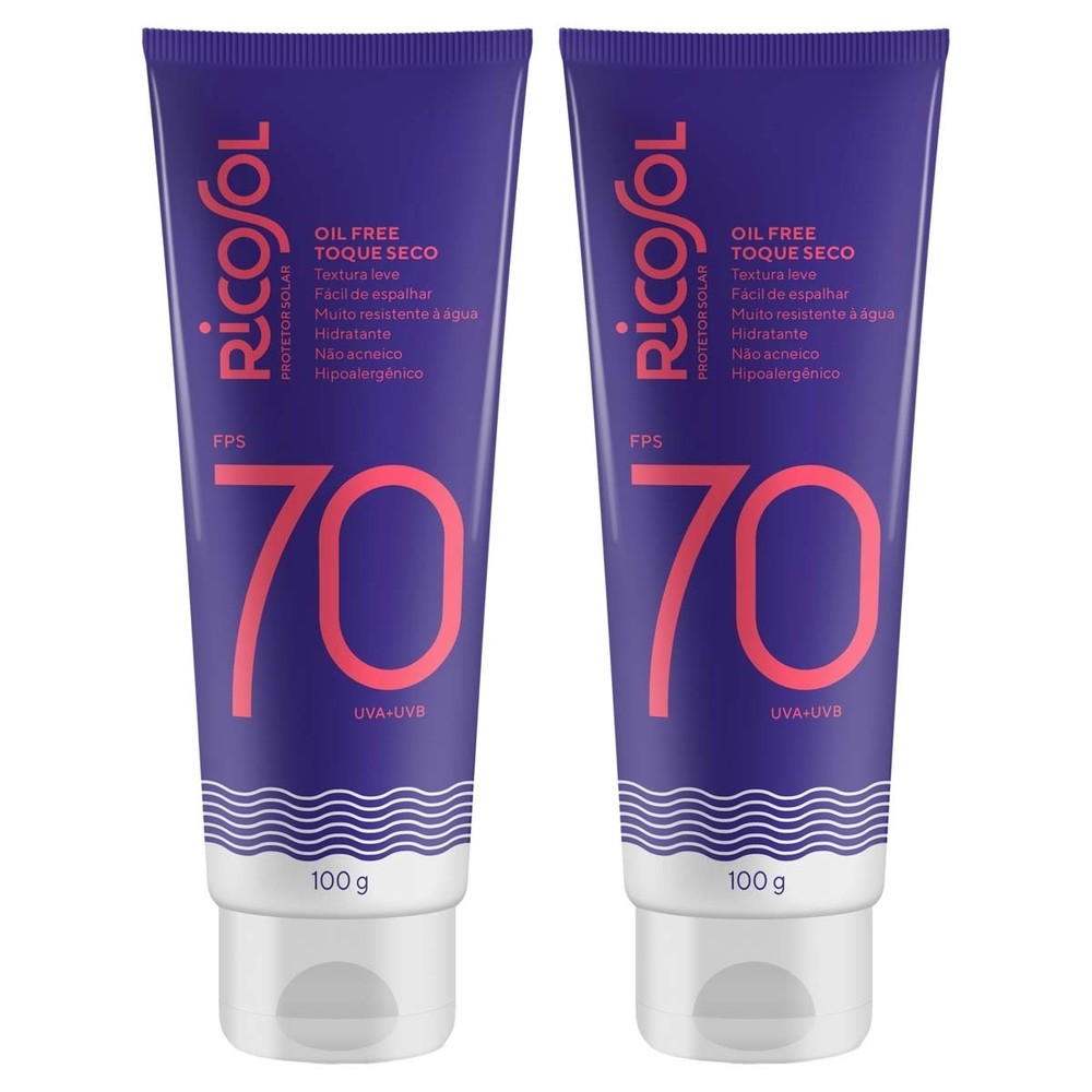 Kit 2 und Ricosol Protetor Solar Fps 70 100 G