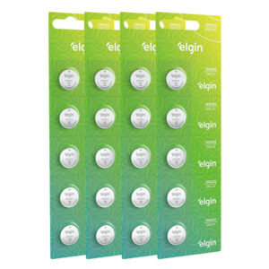 Kit 20 Pilhas Moeda Cr2032 3V Blister Cartela Relógio Elgin