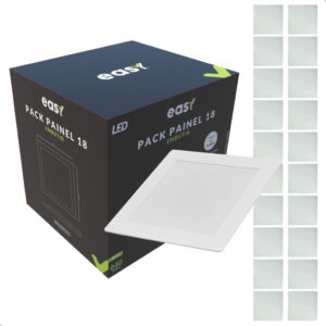 Kit 20 Plafon Luminária Painel Led Embutir Branco 18w 6500K Luz — Decoração
